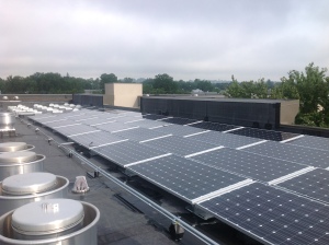 Solar array installed by Secure Futures for the Harrisonburg Redevelopment and Housing Authority using a CSGA. Photo courtesy of Secure Futures.