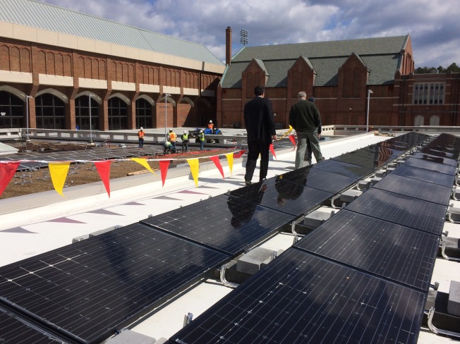 A third-party PPA made it possible to build this solar facility at the University of Richmond. Appalachian Power Company contends that a project like this would be illegal in its territory.