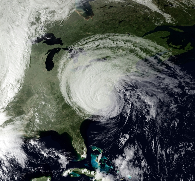 Satellite imagery shows Hurricane Isabel in 2003
